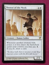 Magic The Gathering INNISTRAD MENTOR OF THE MEEK single white card MTG