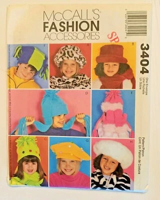 Child's Hats Scarf Mittens   Sewing Pattern McCall's 3404   New Uncut - Image 1 of 2