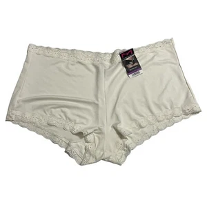 Maidenform One Fab Fit Microfiber Lace Trimmed Boyshort Panty 40760 Size 9 2XL - Picture 1 of 8