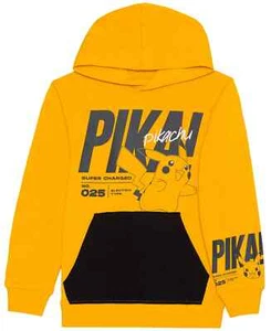 Hybrid Yellow Boys Colorblock Pikachu Pullover Fleece Hoodie (XL) - Picture 1 of 5