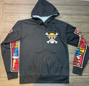 One Piece Black Hoodie By Anime Ape Monkey Straw Hat Luffy Size Small - Picture 1 of 6