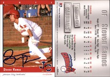 Steven Ramos Signed 2011 Grandstand Johnson City Cardinals #NNO Card Auto AU