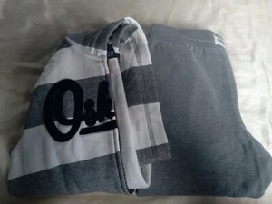 Oshkosh B'gosh Boy Gray Sports Set Pants And Hooded Sweater Size 10 - Picture 1 of 12