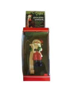 Hallmark Navidad Santa Kid List Estante Cuidador Medias Colgador Plástico - Imagen 1 de 8