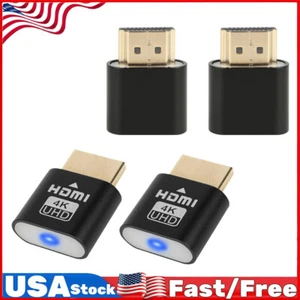 4K HDMI Dummy Plug Virtual Monitor Display Emulator Headless Display Adapter - Picture 1 of 9
