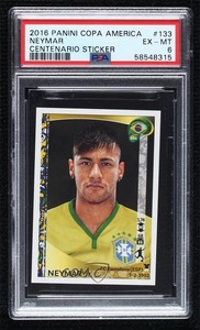 2016 Panini Copa America Centenario Album Stickers Neymar Jr #133 PSA 6