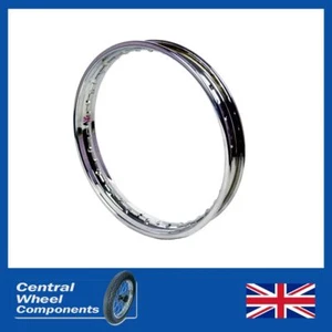 18 WM2 (36) British Chrome Rim Francis Barnett Full Width Tin Hubs Front / Rear - Picture 1 of 1
