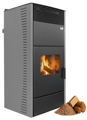 FUEGO Kaminofen Antes Country Hybrid Holz Pellet wasserführend Schiefer 20-34 kW - Bild 1 von 4