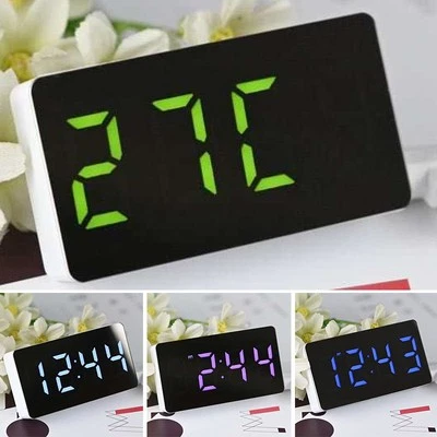 1* - Kleiner Digitaler LED-Nachtwecker Mini-Zeit-Temperatur-Uhr-Kit Deckor DE - Bild 1 von 4