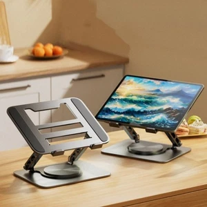 360° Rotation Metal Bracket Laptop Riser  10-17.3 Inch and 1.5-13 Inch for iPad - Afbeelding 1 van 10