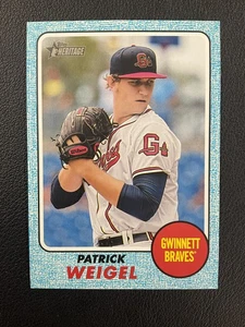 2017 Topps Heritage Minor League #148 Patrick Weigel Blue Border /99 Braves - Picture 1 of 2