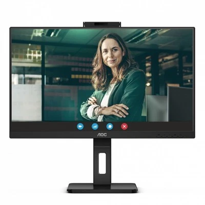 4038986180764 Monitor Q27P3QW 27 inch IPS HDMI DP Pivot Camera AOC - Image 1 of 4