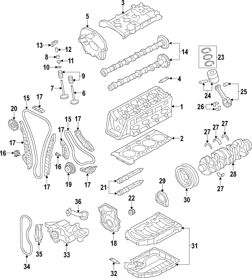 Cojinete principal del cigüeñal del motor Audi genuino 06H-105-561-J-SWA Foto 1 de 1