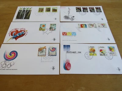 Aruba 6 different FDC´s first day covers 1988 complete set + Free shipment - Image 1 of 4