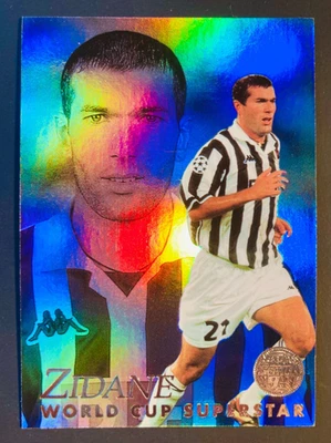 Superestrella de la Copa Mundial Merlín Serie A 1998-99 # B5 Zinedine Zidane Juventus Francia Foto 1 de 2