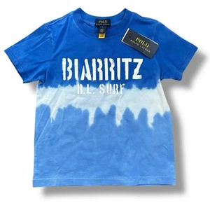 NWT Polo Ralph Lauren Kids Size 4 Blue Biarrritz 100% Cotton Tee T-Shirt - Picture 1 of 4