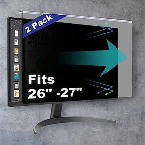 [2 Pack Computer Privacy Screen Shield Compatible for 26/27 Inch 16:9 Widescreen - Picture 1 of 8