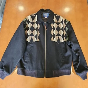 Vintage Pendleton High Grade Western Wear Jacket Wool | SZ XL | Green Tan Black - Picture 1 of 20