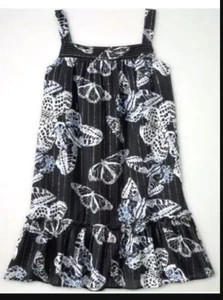 Gap kids girls navy blue silver butterfly print sun maxi tank dress XS XL 4 5 12 - Picture 1 of 2