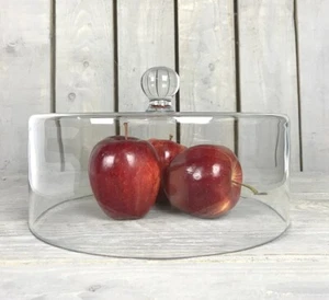 Glass Dome Cover Large Handmade Display Cake Cupcake Cloche 17.5 cm - Picture 1 of 3