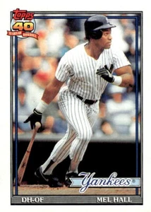 1991 Topps #738b Mel Hall - New York Yankees - Bild 1 von 2