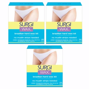 Wax Brazilian Hard Wax Waxing Kit for Private Parts, 4 Ounce Boxes (Pack of 3) - Picture 1 of 6