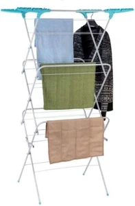 3 Tier Cloth Airer Dryer Metal Clothes Laundry Folding Horse Rack Indoor Outdoor - Picture 1 of 8