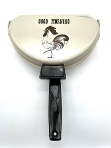 Vintage Cream Nordic Ware Rooster Good Morning Omelet Maker Two Sided Pan