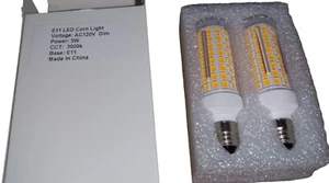 2pcs E11 LED Corn Light 3000k Dimmable - Picture 1 of 2