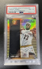 2014 Panini Gold Standard Black Gold Threads Lebron James Patch /25 PSA 8 PMJS