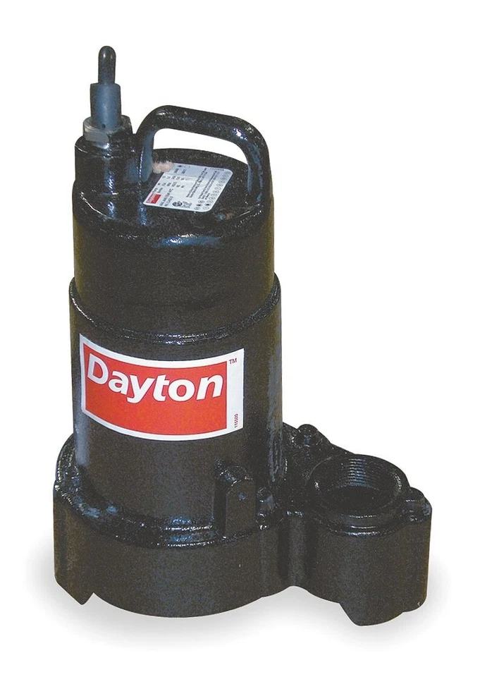 Bomba de efluente sumergible DAYTON 3BB74 1/2 HP, 1/2 HP nueva en caja 120 VCA 1,5" de diámetro Foto 1 de 1
