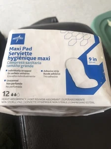 1 Menge 6 Maxi selbstklebende Damenbinden 9 Zoll Maxi, Einzelbox 12 pro Box insgesamt 6 - Bild 1 von 3