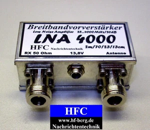 LNA-4000 Breitbandvorverstärker bis 4 GHz / 25...4000 MHz (N-Buchsen)  - Picture 1 of 3