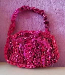 New pretty glittery pink miniature 1:6 fashion doll dressy Travel / Gym Tote Bag - Picture 1 of 14