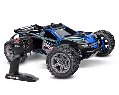 Traxxas Rustler 4x4 blau BL-2S Brushless TRX67164-4-BLUE  - Bild 1 von 4
