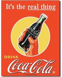 Coca Cola Metal Tin Sign Drink Coke The Real Thing Home Garage Wall Decor #1053 - Picture 1 of 1