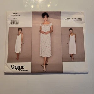 1990's VOGUE Misses' Dress Marc Jacobs Pattern 1965 Size 6-8-10 UNCUT FF - Picture 1 of 3