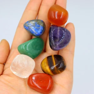 7 pcs/set cristal Naturel Yoga Poli Énergie Pierre Chakra Reiki Guérison - Photo 1/8