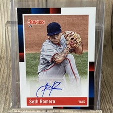 2022 Donruss Retro 1988 Signatures Seth Romero #R88S-SR Auto Washington