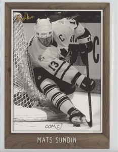 2006-07 Upper Deck Bee Hive 5x7 Black & White Variation Mats Sundin #5 HOF