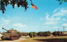 Postcard Kentucky Fort Knox USATCA Headquarters Military Tank US Flag