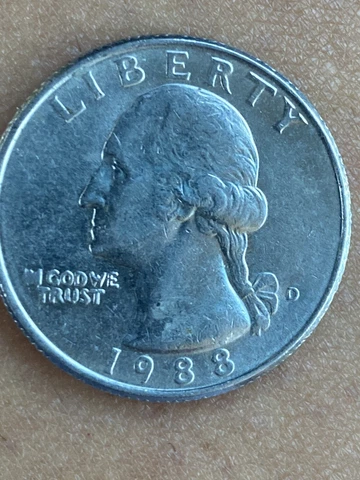 1988 D Washington Quarter With Rare Misprint Cover