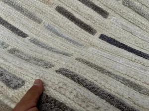 9x12 HANDMADE DESIGNER RUG HANDMADE handwoven modern oriental wool silk textured - Picture 1 of 17
