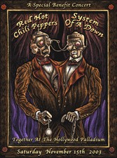 EMEK RED HOT CHILI PEPPERS METALLICA OFFICIAL CONCERT POSTER SIGNED NUMBERED 03