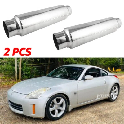 Резонатор глушителя выхлопной системы 2x2,5 дюйма длина 16 дюймов для Nissan 350Z 370Z - Изображение 1 из 4