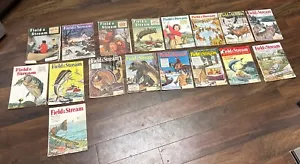 1950-1959 Field & Stream Magazine Lot Vintage Rare (17) Art Book Lot Estate - Picture 1 of 15