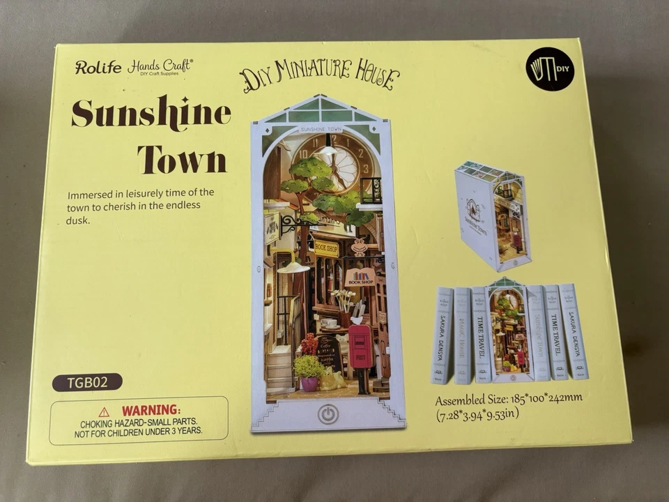 Rolife - Sunshine Town| DIY Miniature House Book Nook Kit TGB02 -