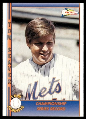 Tarjeta de béisbol 1992 Tom Seaver/Championship Series Record New York Mets #25 9114 Foto 1 de 2