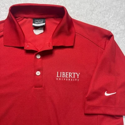 Nike Liberty University Flames Para hombres Nike Golf Polo Dri-fit Camisa Talla Pequeña LU Foto 1 de 4