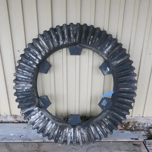 ANTIQUE 51.5" INDUSTRIAL GEAR WOODEN FOUNDRY MOLD CASTING STAMPED 2871-4199 - Picture 1 of 6